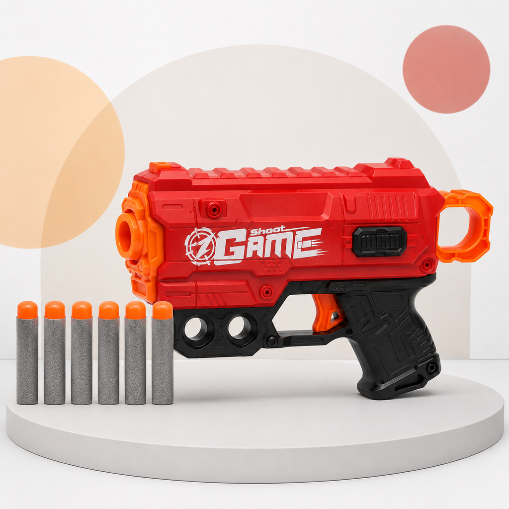 Hero Sniper Soft Bullet Blaster Gun – 6 Dart Shooting Game Set