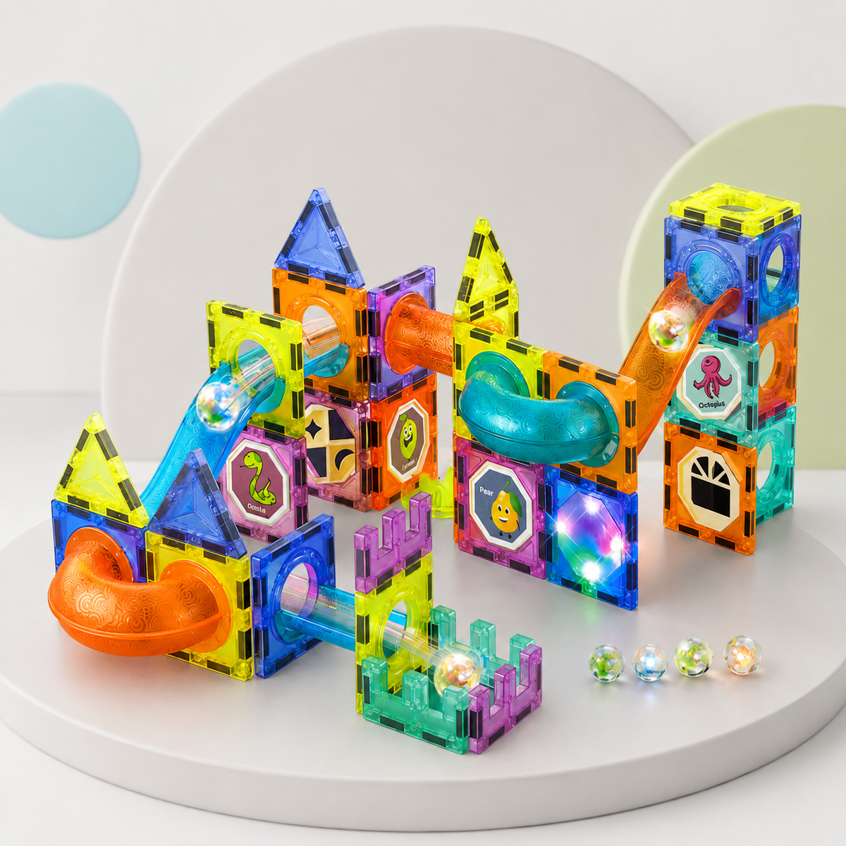 75-Piece Light Magnetic Blocks STEM Set