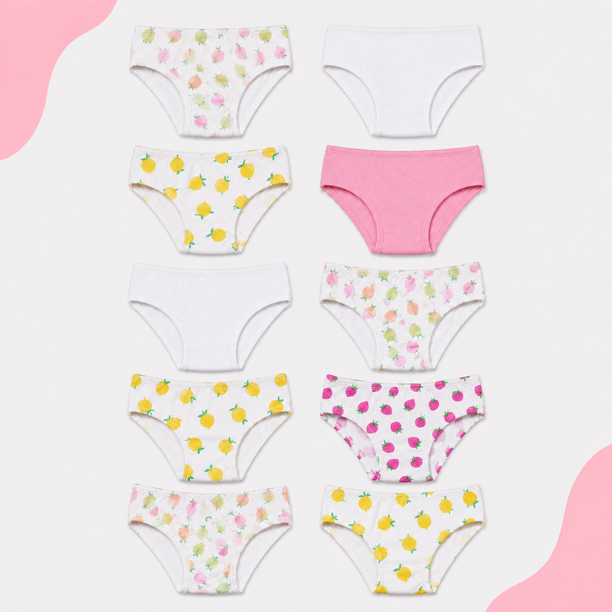 Girls Hipster Underwear – 10-Piece Assorted Colors Pack (2T–3T) Main image