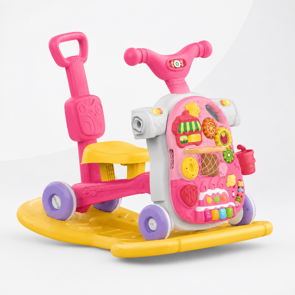 Multifunction Baby Walker & Activity Play Center (Pink)