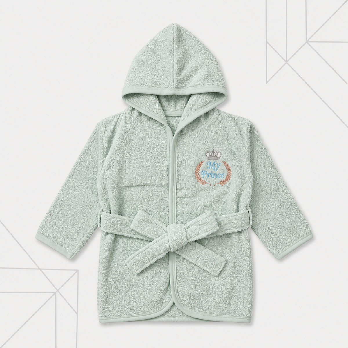 Baby Hooded Bathrobe with Belt – My Prince Main image
