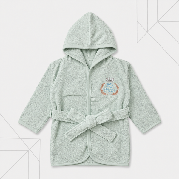 Baby Hooded Bathrobe with Belt – My Prince