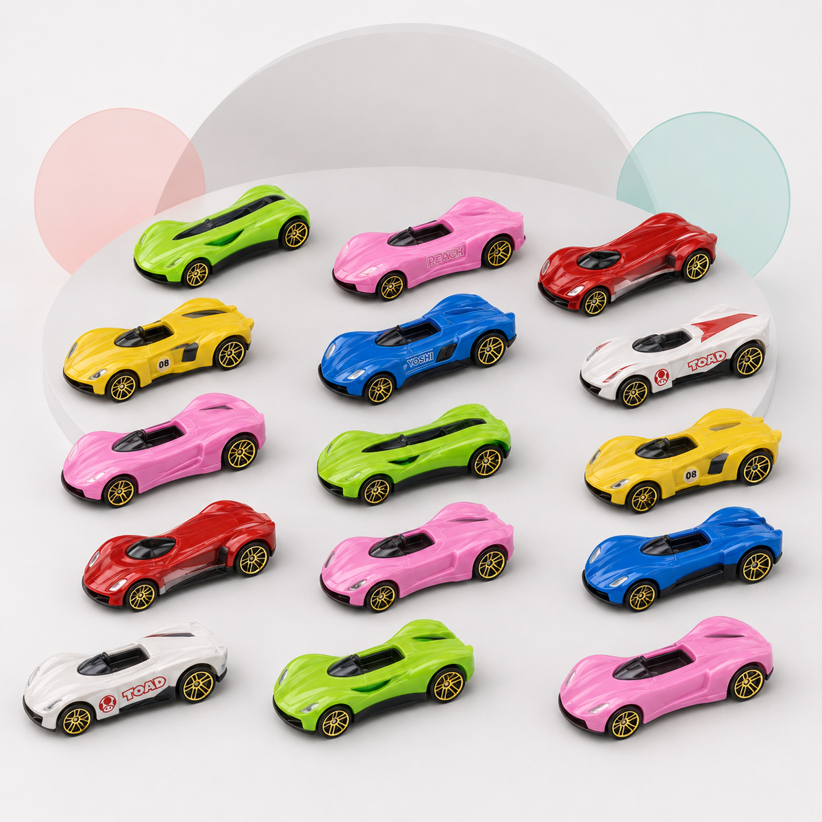 Hot Wheels Mariocar Racing Collection – 18 Piece Die-Cast Car Carry Case Set