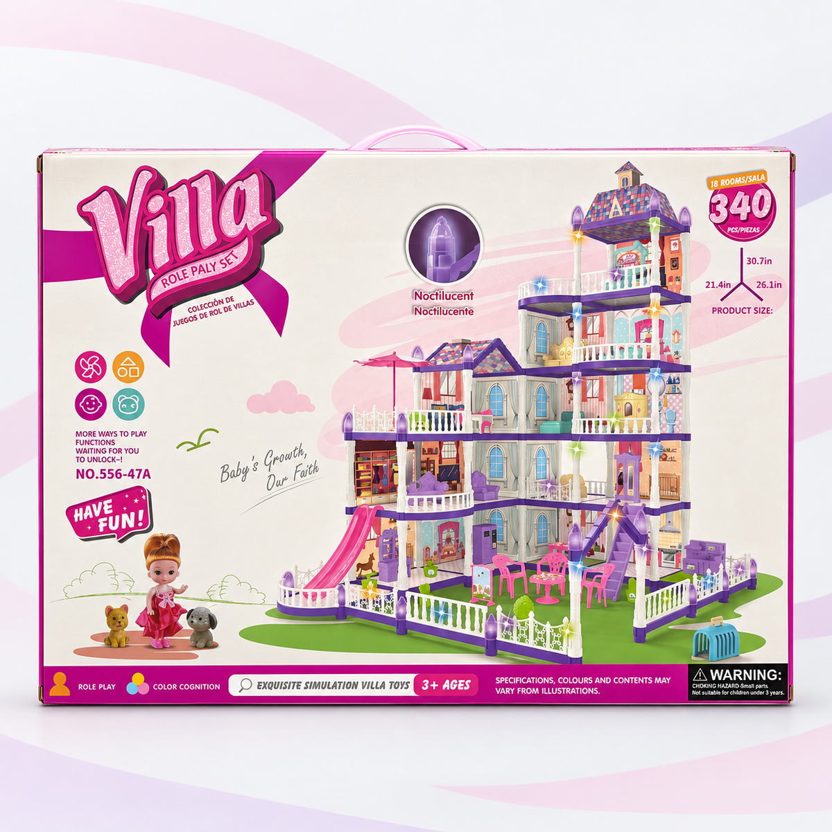 Dream Villa Mansion Dollhouse Building Set – 340 Pieces Main image