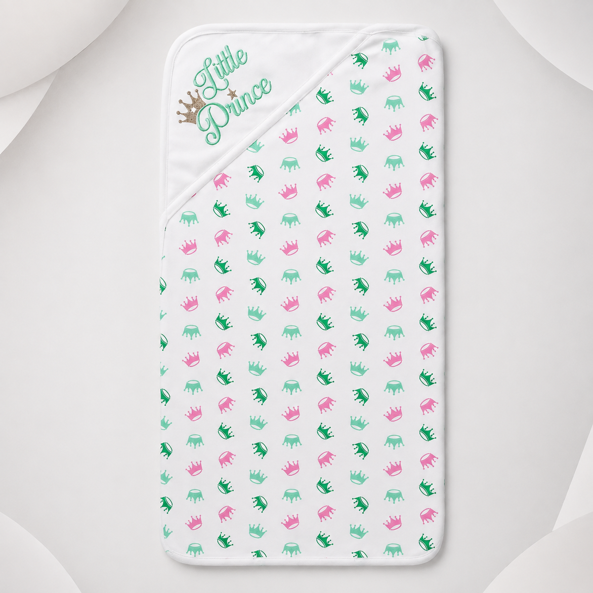 Soft Baby Hooded Wrapping Sheet – Little Prince Design Main image