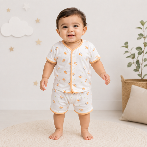 2-Piece Unisex Infant Baby Shirt & Shorts Set – Little Print