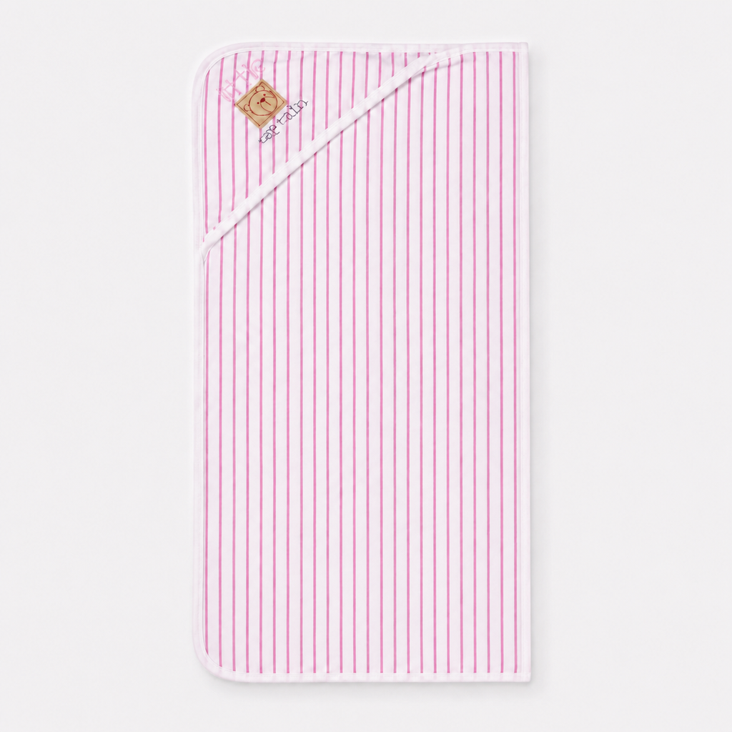Soft Baby Hooded Wrapping Sheet – Classic Stripe