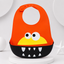 Orange Monster Silicone Baby Feeding Bib
