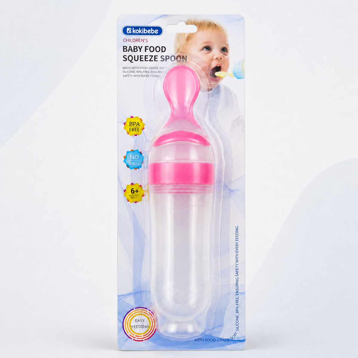 Baby Food Squeeze Spoon Feeder – Pink Main image