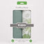 Soft Green Leaf & White Muslin Baby Swaddle Blanket – 2-Piece