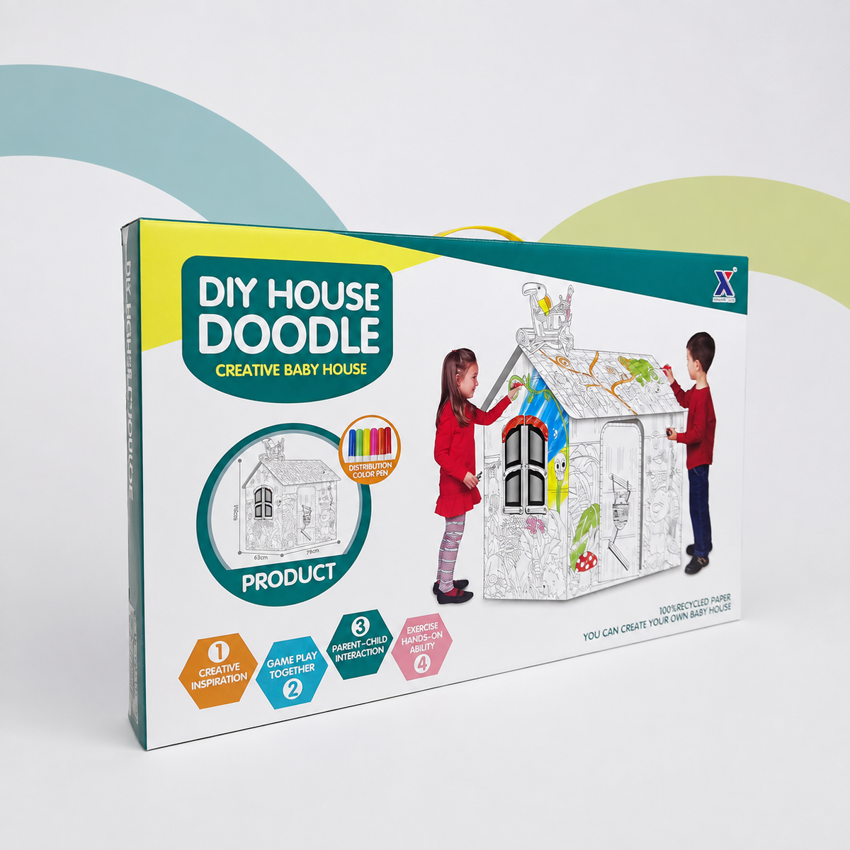 DIY House Doodle Creative Coloring Playhouse Main image