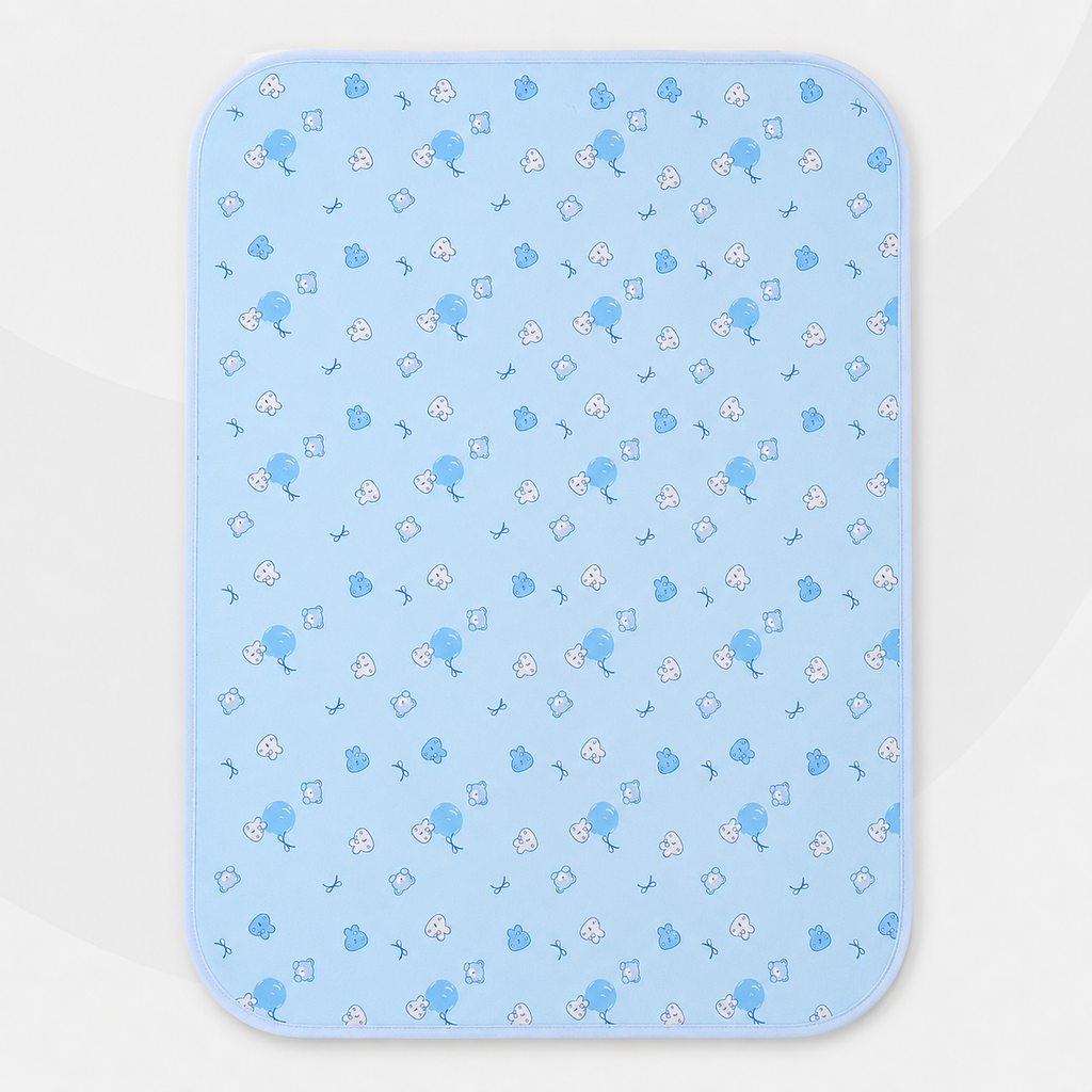 Soft Kids Waterproof Changing Sheet – 49 × 69 cm – Little Bear & Bow Print