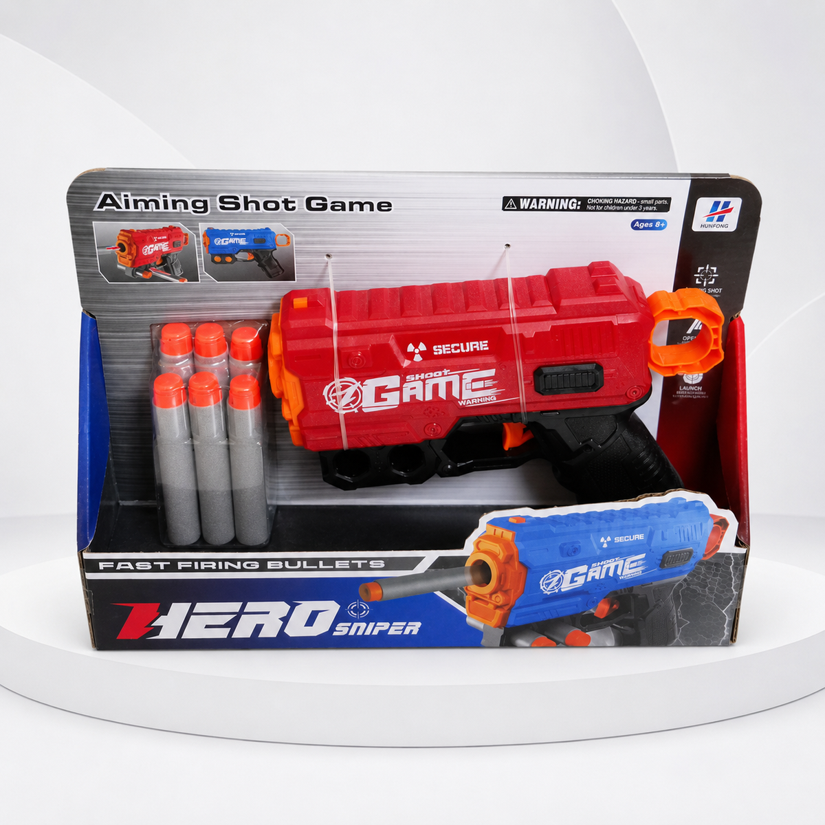 Hero Sniper Soft Bullet Blaster Gun – 6 Dart Shooting Game Set