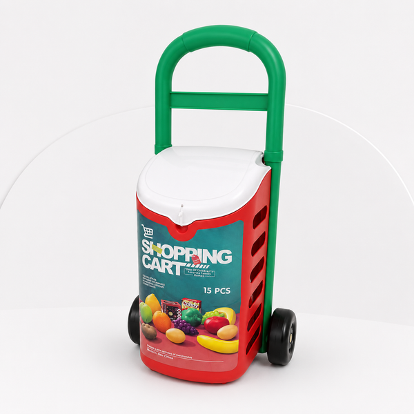 Kids Shopping Cart Pretend Play Grocery Set