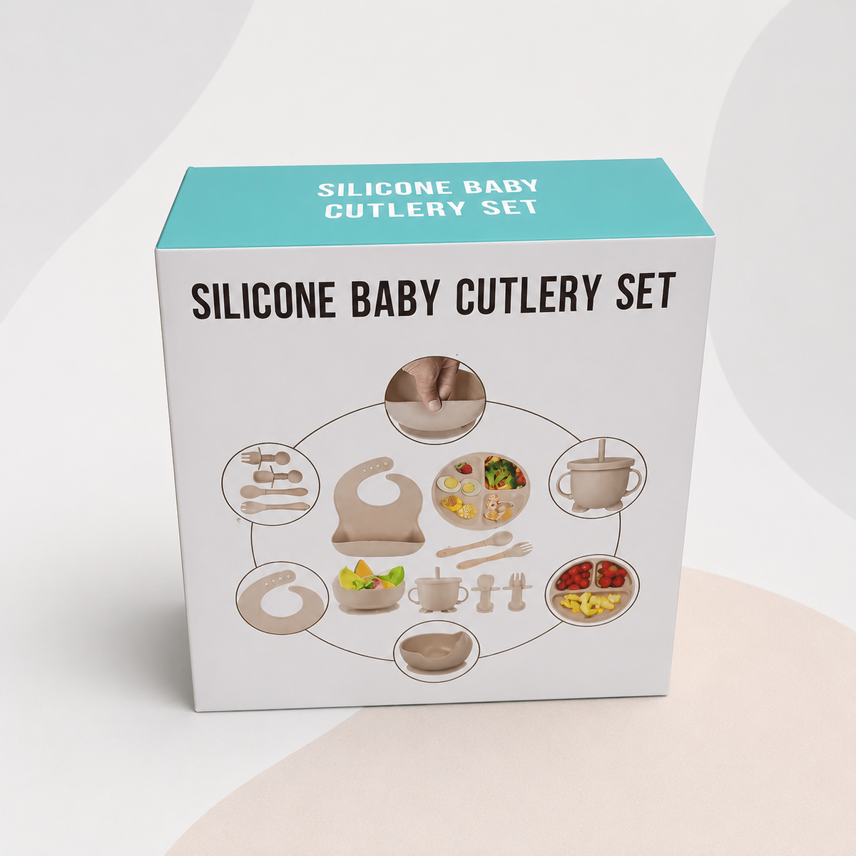 Silicone Baby Feeding & Cutlery Set – 6 Piece Purple Weaning Set Main image