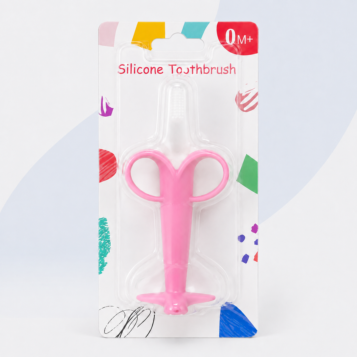 Banana Baby Silicone Training Toothbrush & Gum Massager – Pink Main image