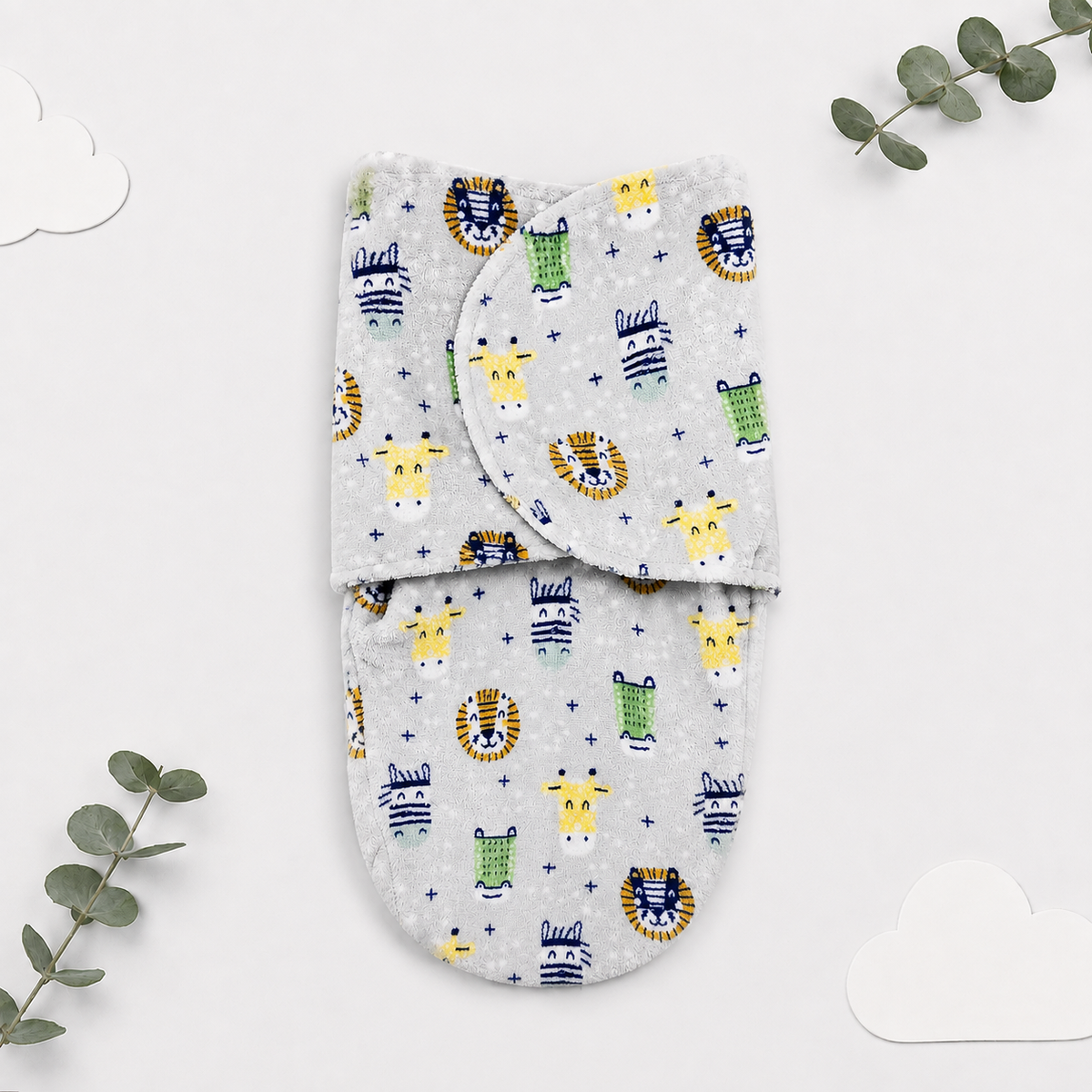 Soft Newborn Baby Swaddle Wrap – Wild Animal Print