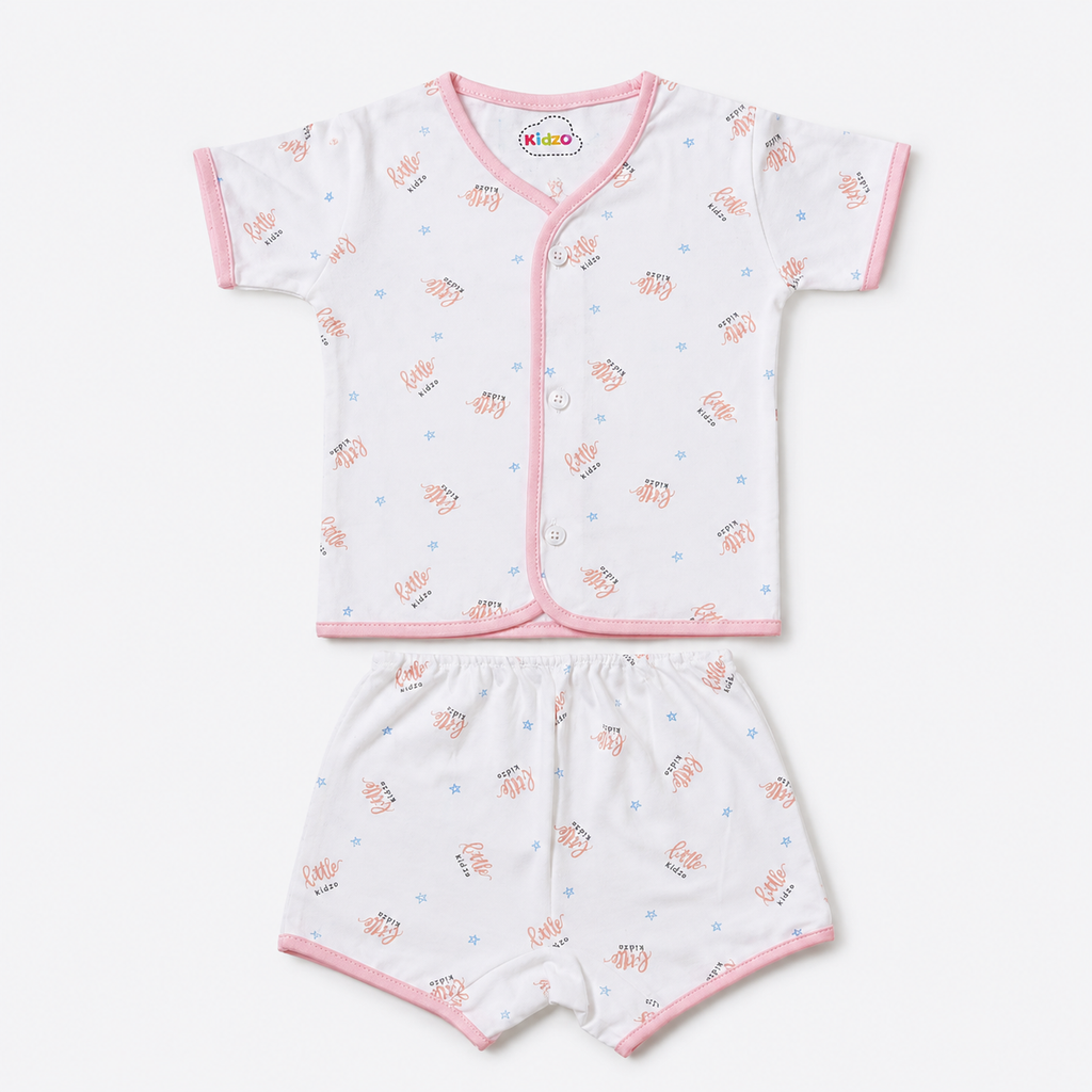 2-Piece Unisex Infant Baby Shirt & Shorts Set – Little Print