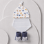 Baby 3-Piece Hat, Bib & Booties Gift Set – Fox