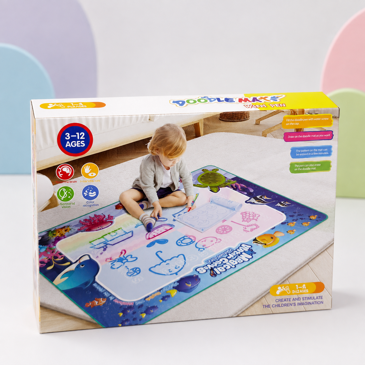 Magical Water Drawing Coloring Mat for Kids Main image
